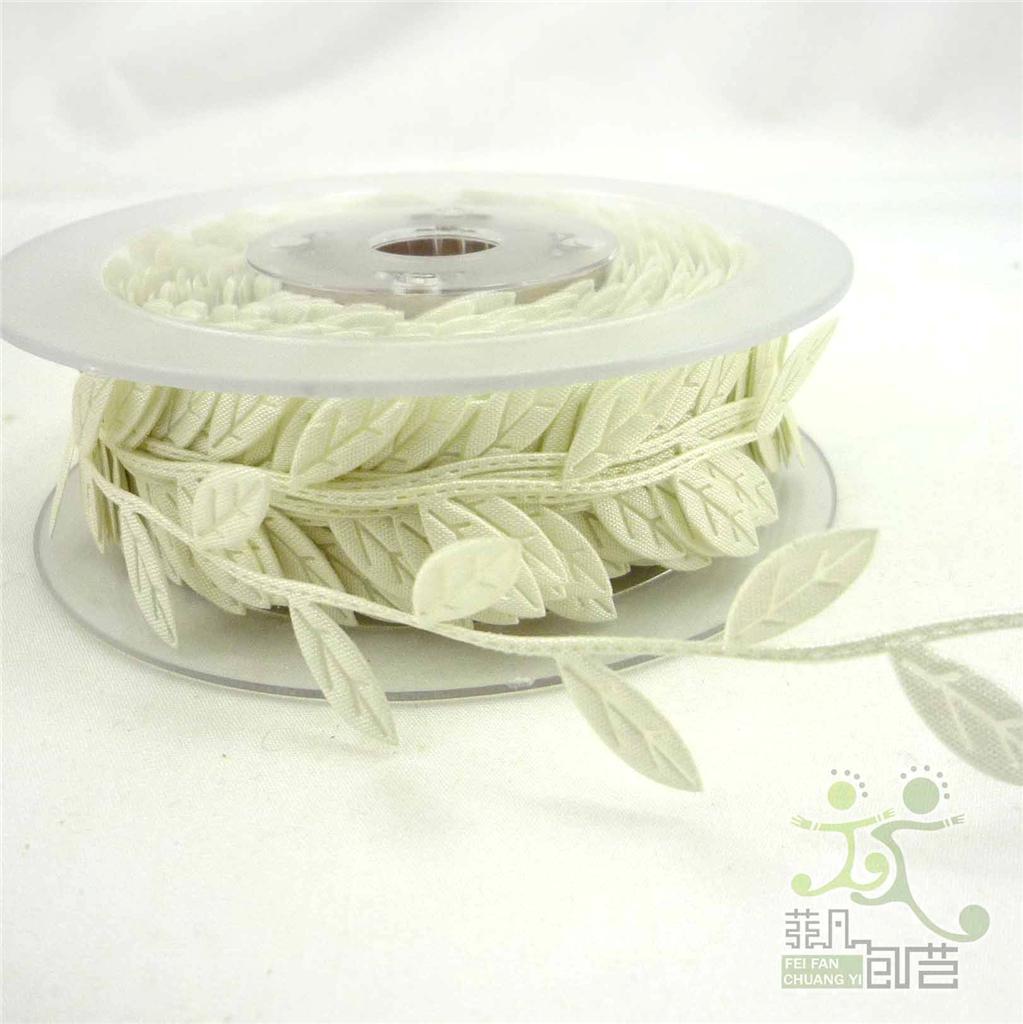 3cm 6 Colors Leaves Ribbon Sewing Craft Lace Trim Embellishment 2 Yards