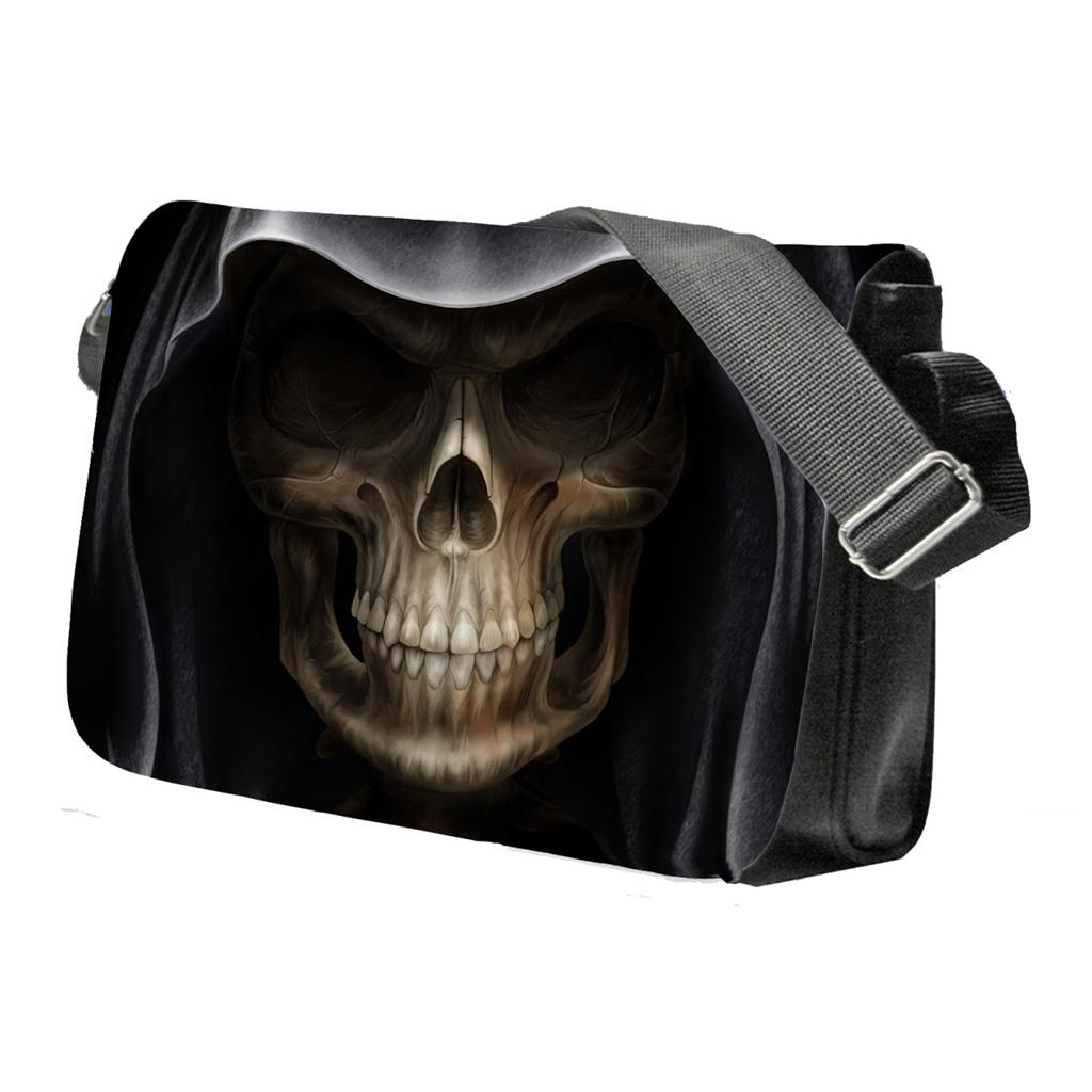 Reaper Skull Goth Gothic Emo School College Messenger Bag eBay