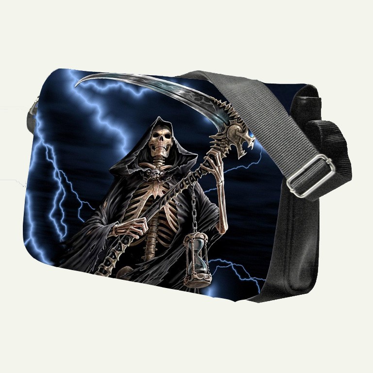 Reaper Skull Goth Gothic Emo School College Messenger Bag eBay
