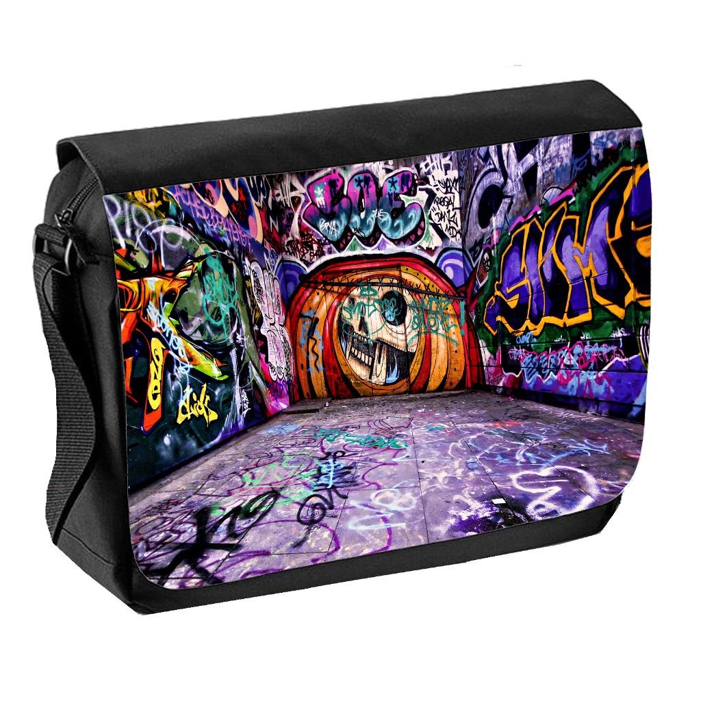 GRAFFITI Art Spray Paint School College Personalised Shoulder Messenger