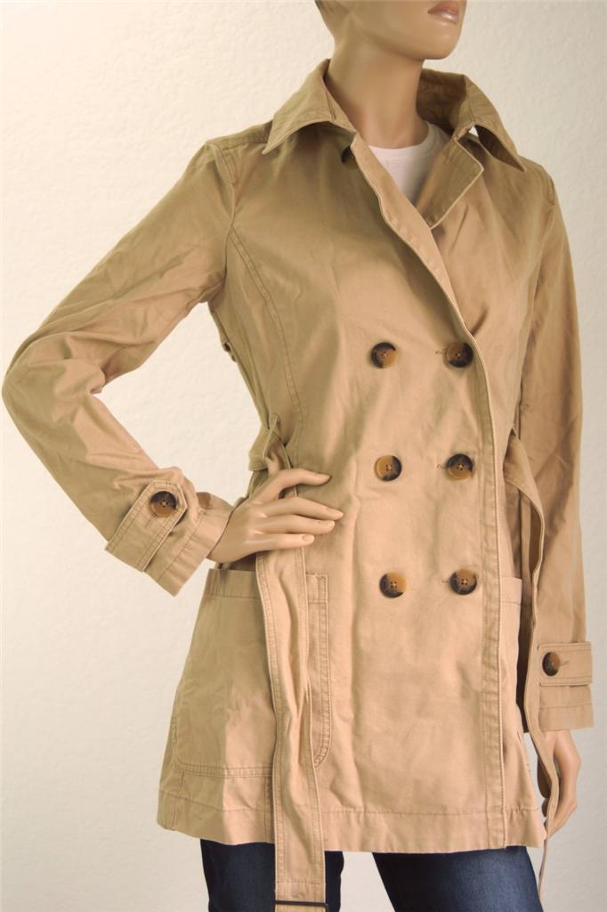 NWT GAP WOMAN BEIGE KHAKI CLASSIC TRENCH COAT W/DETACHABLE HOOD eBay