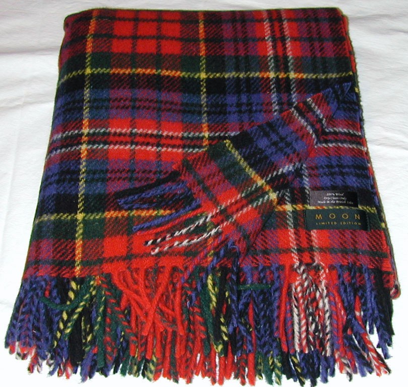 Moon Wool Throw Blanket Tartan Plaid NWT Limited Edition eBay