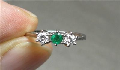 jackie ring onassis kennedy wedding emerald engagement 14k diamond antique gold