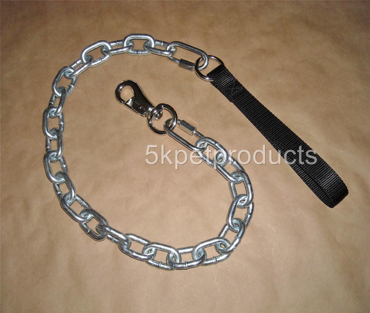 SUPER 7.8 mm Heavy Duty 4 ft. Chain Leash Pit Bull Big Dog Leash
