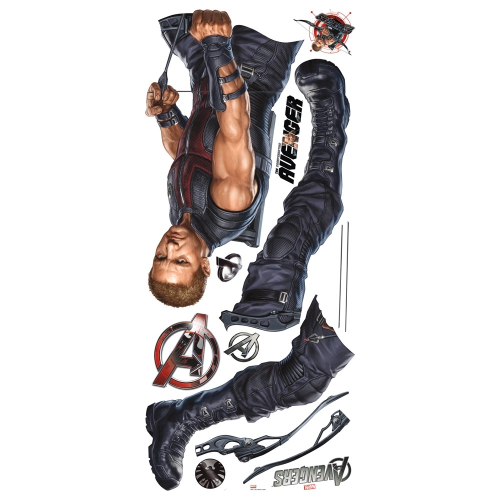 New GIANT HAWKEYE WALL DECAL Avengers Hawk Eye Bedroom Stickers Boys