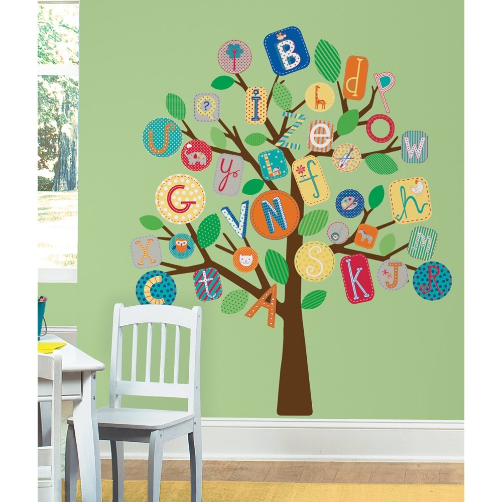 Alphabet Tree Wall Decals Mural Baby Nursery Or Bedroom Stickers Wall Decals Nursery