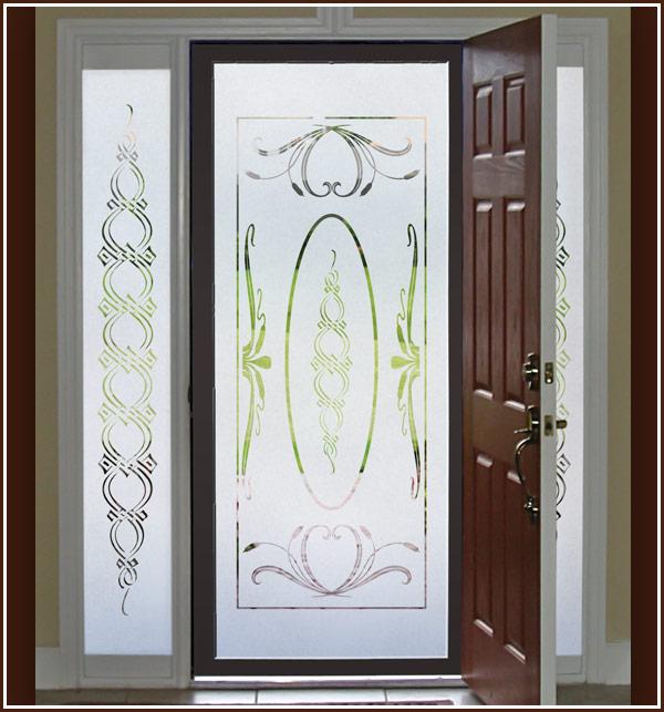 New 16x74 RITZ Semi Privacy Etched Glass Window Sidelight Door Static Cling Film eBay