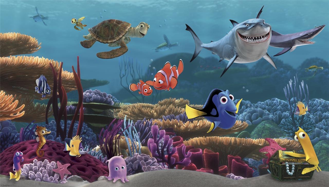 New XL FINDING NEMO WALLPAPER MURAL Kids Room or Bathroom New XL FINDING NEMO WALLPAPER MURAL Kids Room or Bathroom