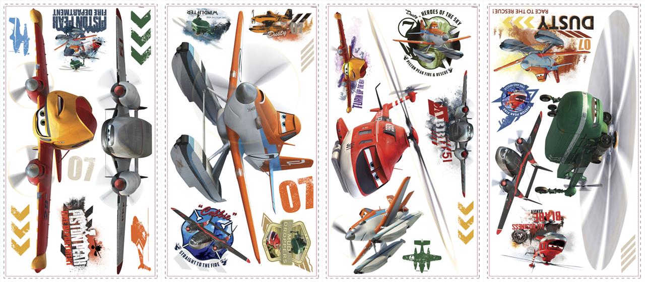 29 New DISNEY PLANES FIRE AND RESCUE WALL DECALS Dusty Dipper Stickers