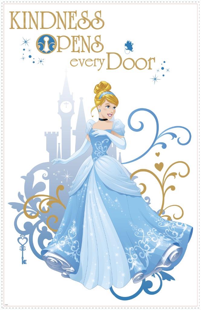 New Giant PRINCESS CINDERELLA WALL DECALS Disney Princesses Stickers