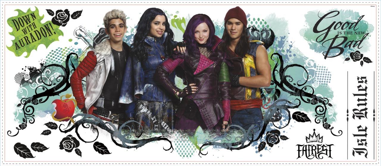 New DISNEY DESCENDANTS GIANT WALL DECALS Large Stickers Kids & Teens