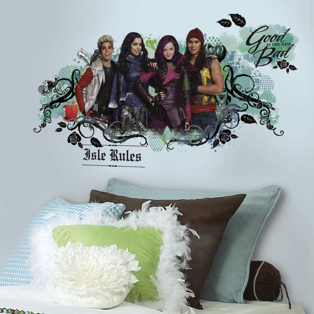 New DISNEY DESCENDANTS GIANT WALL DECALS Large Stickers Kids & Teens