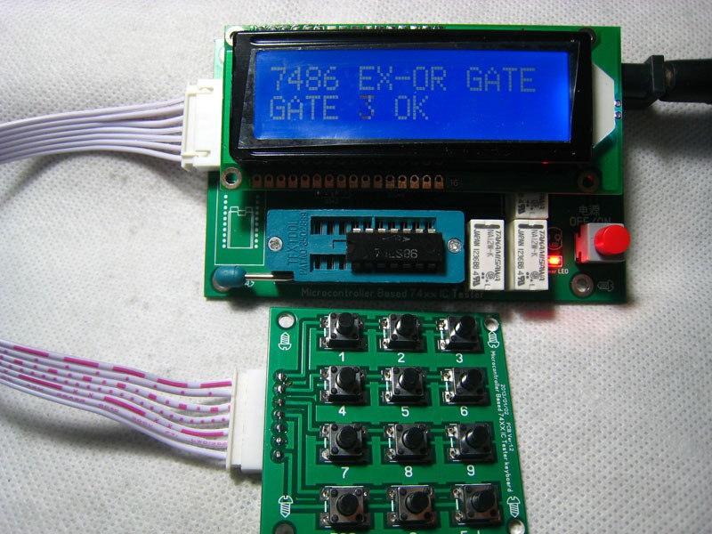 74 SERIES IC TESTER CHIP ANALYZER DETECTOR W/Backlight 1602 LCD KEYPAD