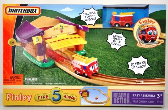 WOW! Matchbox FINLEY THE FIRE ENGINE FIREHOUSE PLAYSET