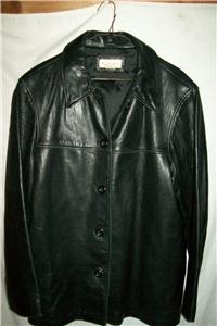 Details about Merona Leather Jacket/Coat, Women's Large