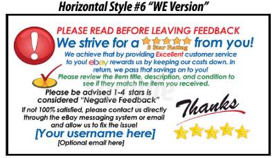 50 Ebay Seller Custom Personalized 5 Star Reminder Thank You Business Cards Ebay Ebay Payment Reminder Template