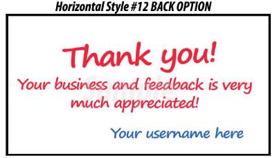 50 Ebay Seller Custom Personalized 5 Star Reminder Thank You Business Cards Ebay Ebay Payment Reminder Template