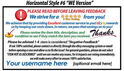 1000 Ds Uv Gloss Ebay Seller Professional Look 5 Star Dsr Rating Thank You Cards Ebay Thank You Card Template