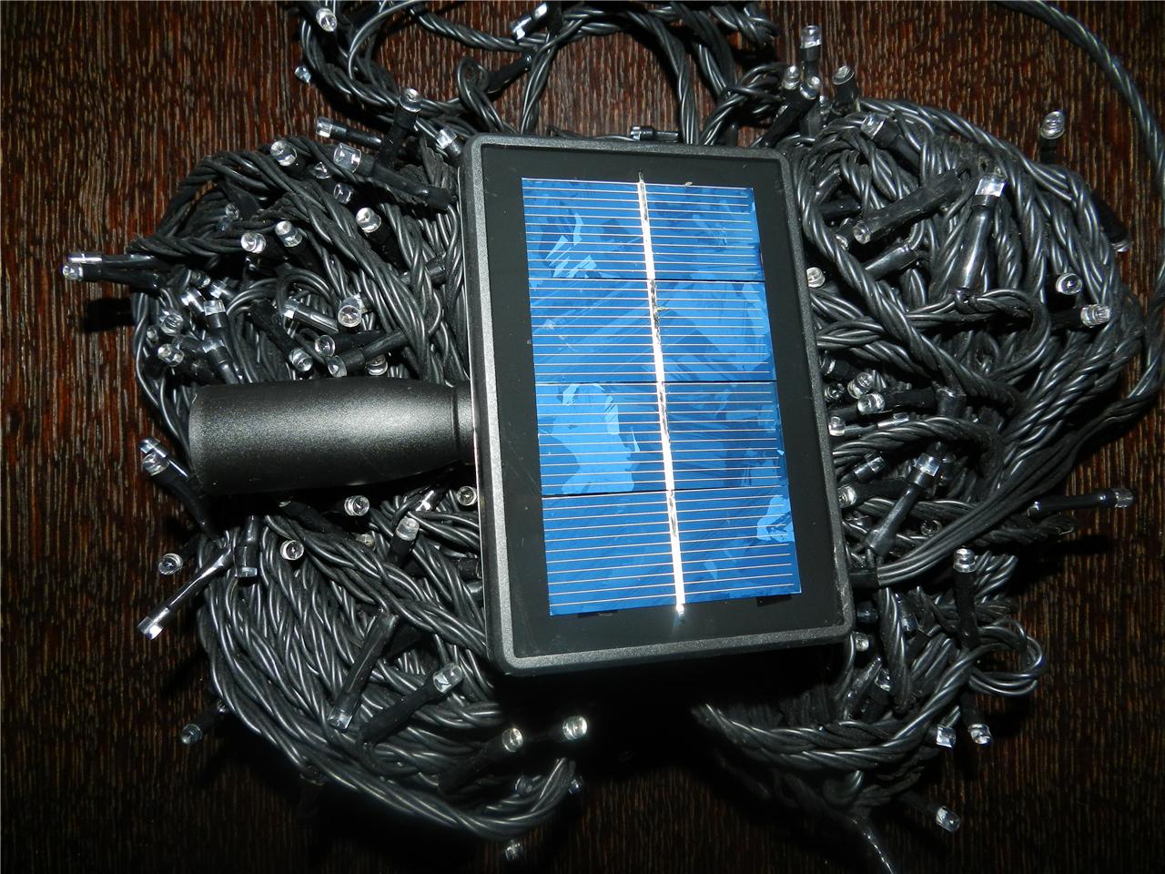 SOLAR 500 LED Bright Blue Outdoor Christmas Fairy String Light Decoration eBay