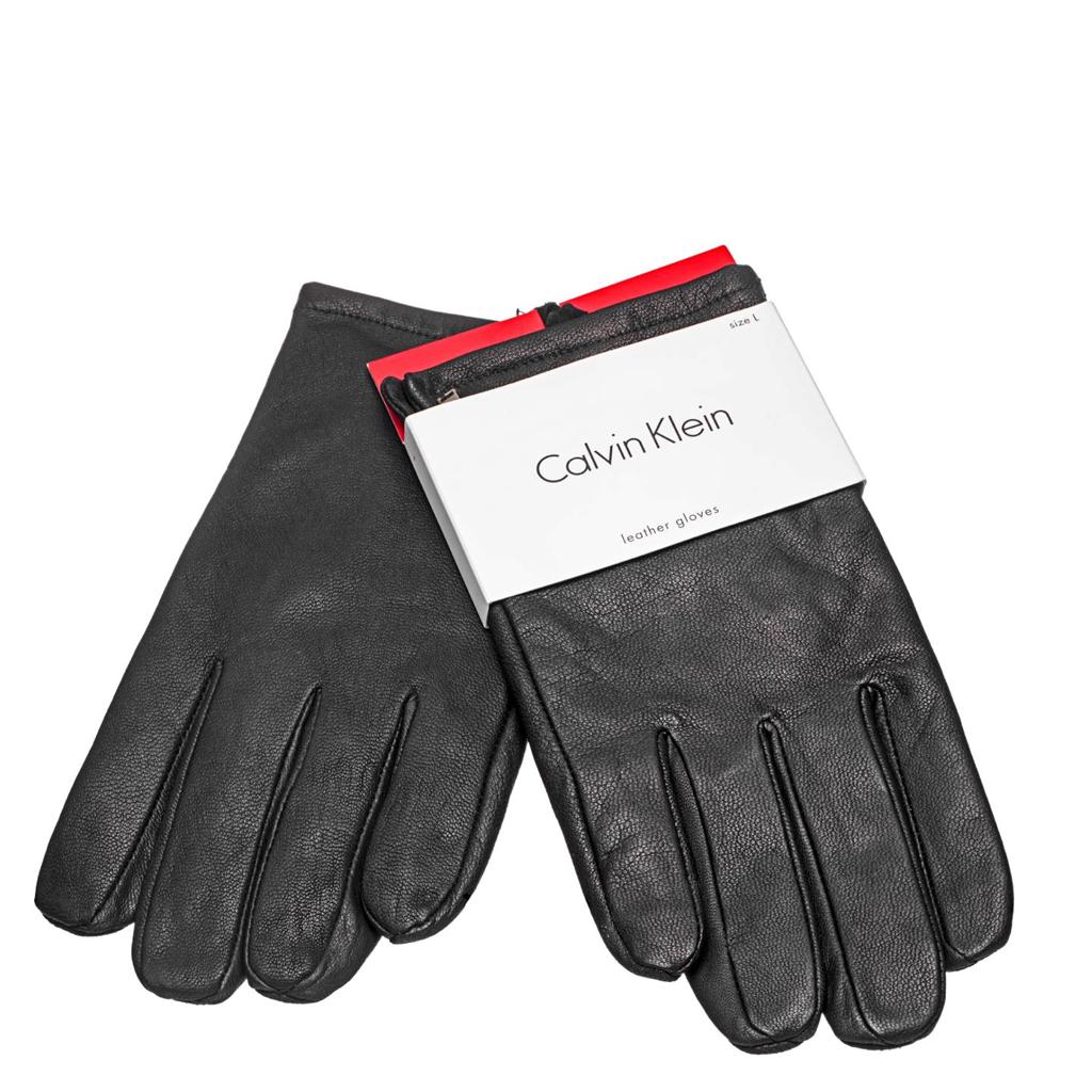 Calvin Klein, Men's Gloves, 100 Leather ,Touch Screen, size Large