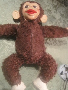 vintage stuffed monkey