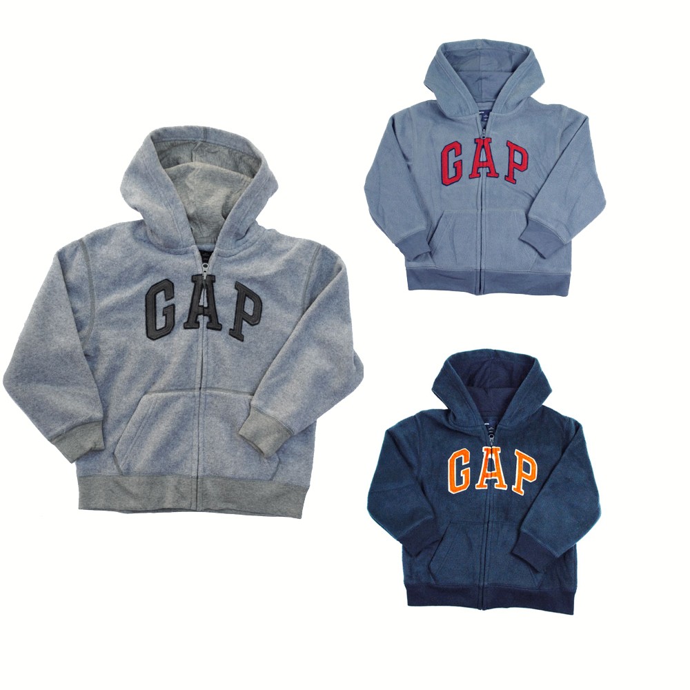 New Gap Kids Authentic Boys Girls Fleece Arch Logo Hoodie Sweater Jacket 4 - 13y