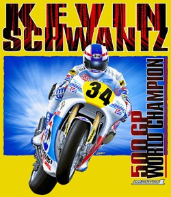 Kevin-Schwantz-Moto-GP-T-shirt-Yellow-L-XL-2X-NWT