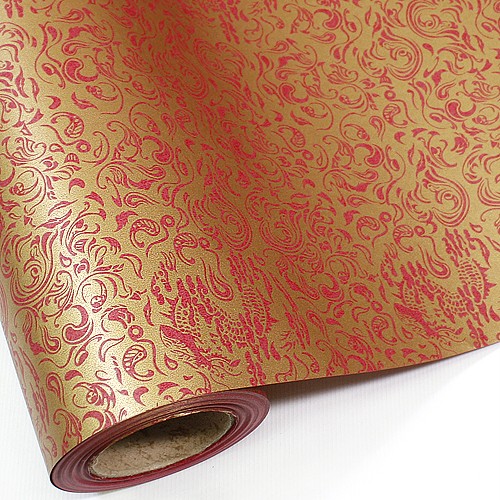 Metalic Red Gold BULK Roll Wrapping Gift Paper 65ft 20M