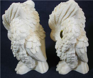 A.+Santini+Owls VTG A. SANTINI OWL Italian Marble Alabaster Resin Sculpture Figurines ...