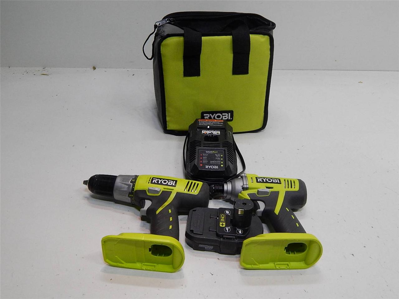 Ryobi Cordless 18v P271 Drill/Driver P234G Impact Driver Combo Kit