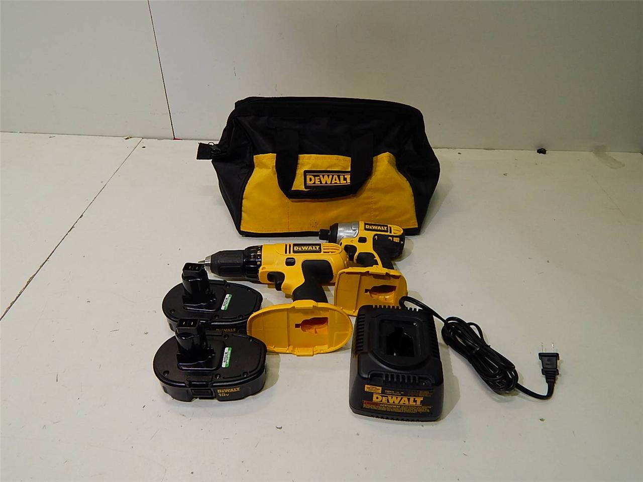 DeWalt Cordless 18v DC759 Drill/Driver DC825 Impact Drill Combo Kit