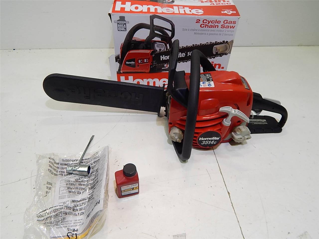 Homelite UT10640A 2 Cycle 14" Gas Chain Saw 14152 eBay