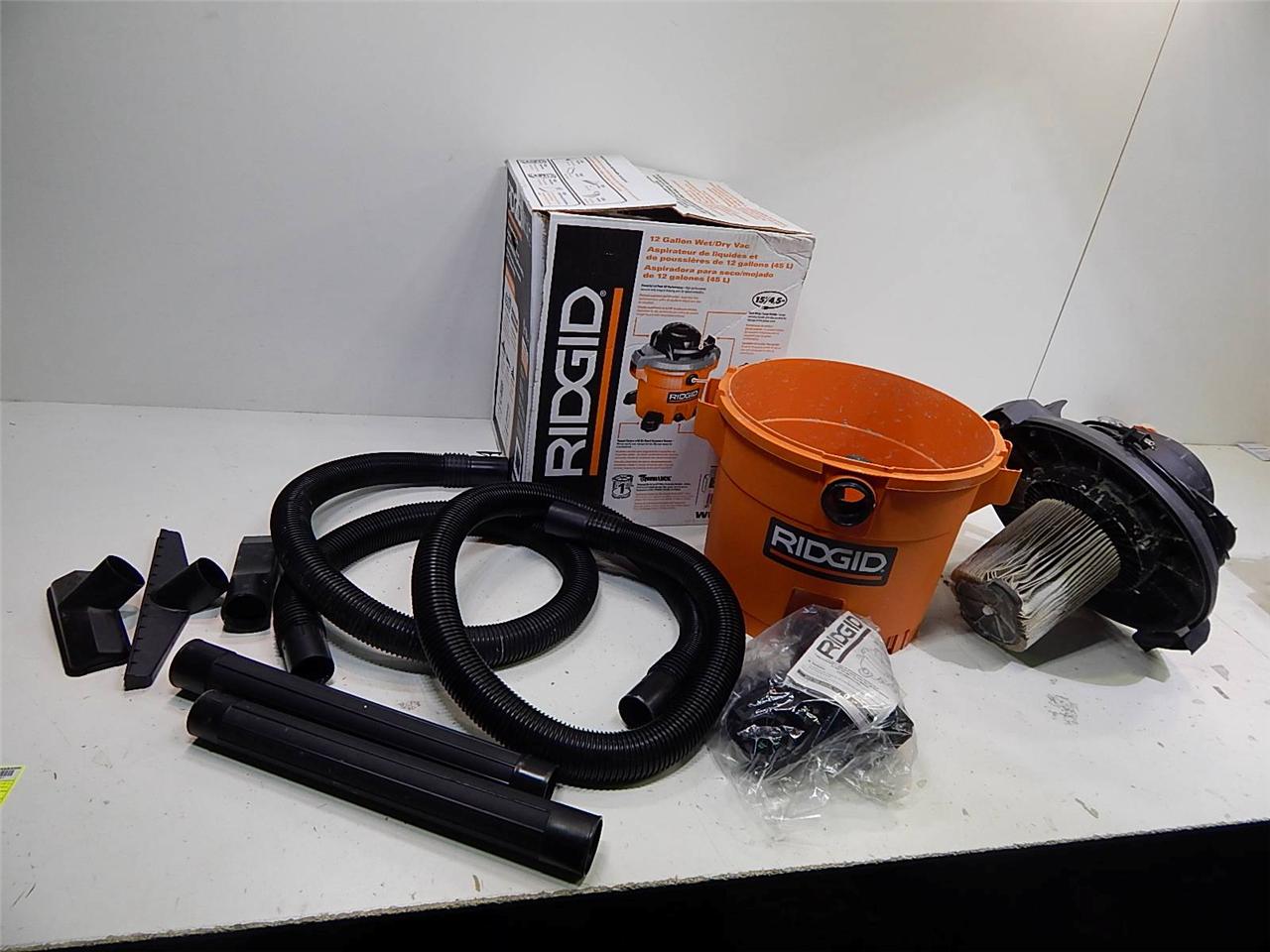 Ridgid WD1270 12 Gal. Wet Dry Chop Vac 14451 eBay