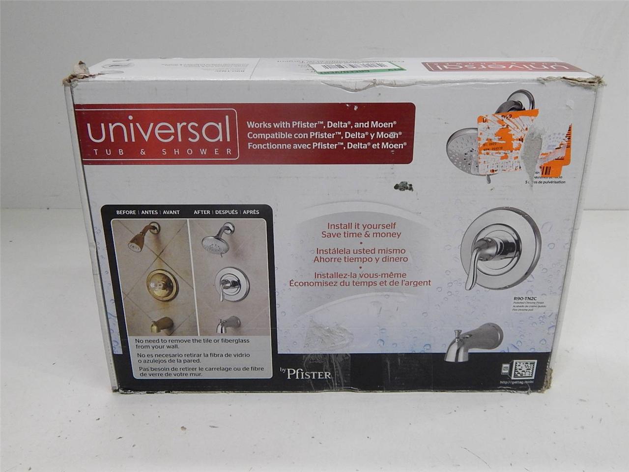Universal R90TN2C Bath Tub Shower Remodel Kit Pfister Delta Moen Chrome
