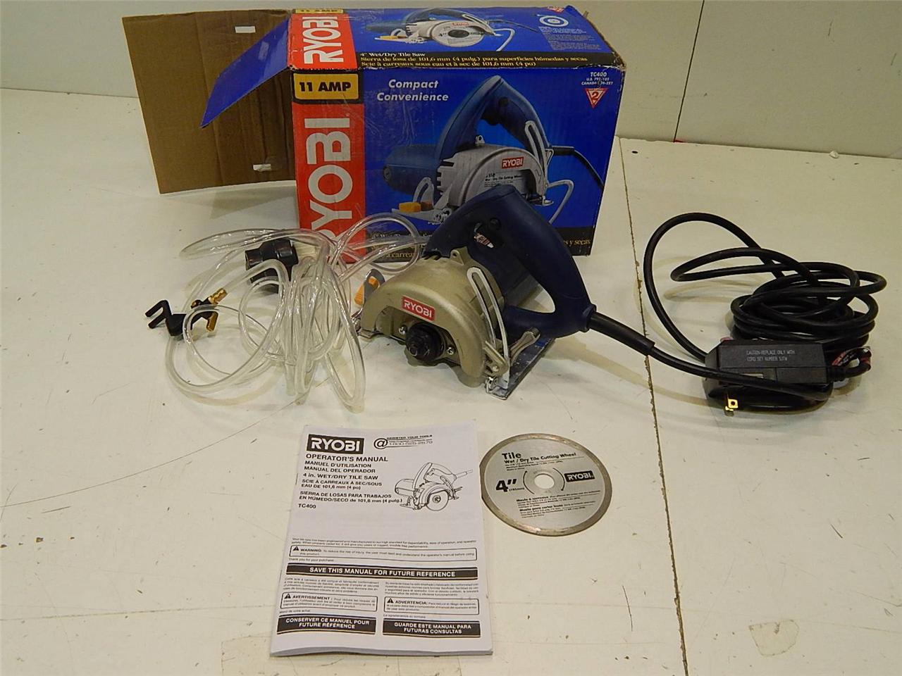 Ryobi TC400 Corded 4" Wet/Dry Tile Saw 15059 eBay