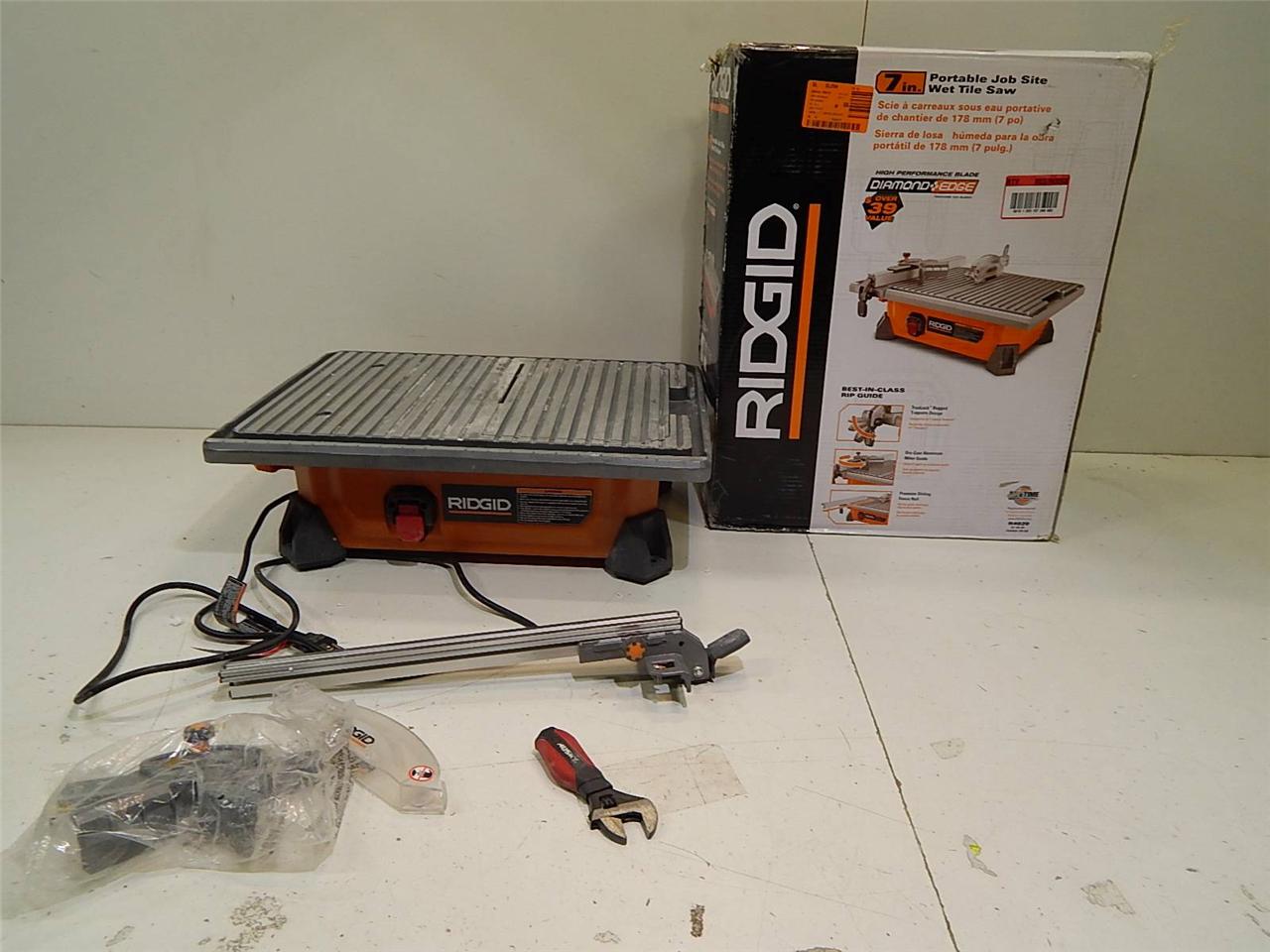 Ridgid R4020 7" Portable Job Site Wet Tile Saw 15462 eBay