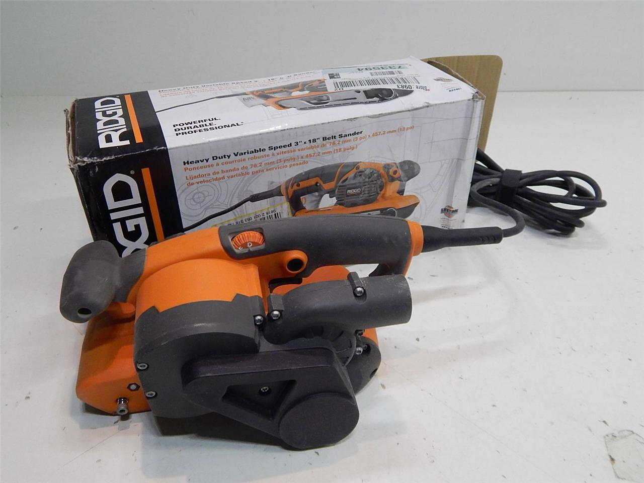 Ridgid R27401 Heavy Duty Variable Speed 3"x18" Belt Sander 15683 eBay