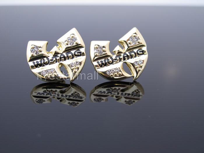 Details about WU TANG CZ STONES STUD EARRINGS--SILV ER COLOR GOLD ... Details about WU TANG CZ STONES STUD EARRINGS--SILV ER COLOR GOLD ...