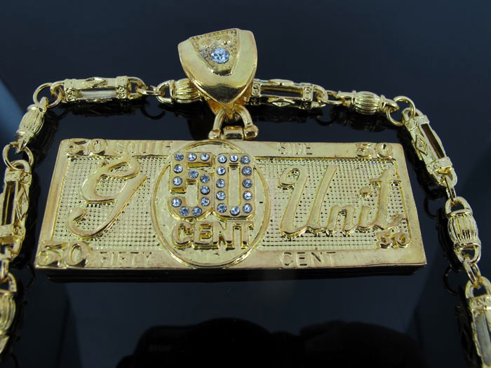 G UNIT AND 50 CENTS GOLD TONE PENDANT 30" CHAIN HIPHOP BLING  eBay