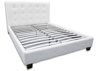   Metal Assembly Parts on Brand New Lisa Double Size Pu Leather Bed Frame White   Ebay