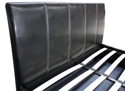   Metal Assembly Parts on Brand New Modern King Size Pu Leather Bed Frame Black   Ebay