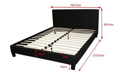 Widequeen Size Frame on Brand New Modern Queen Size Pu Leather Bed Frame Black Ebay