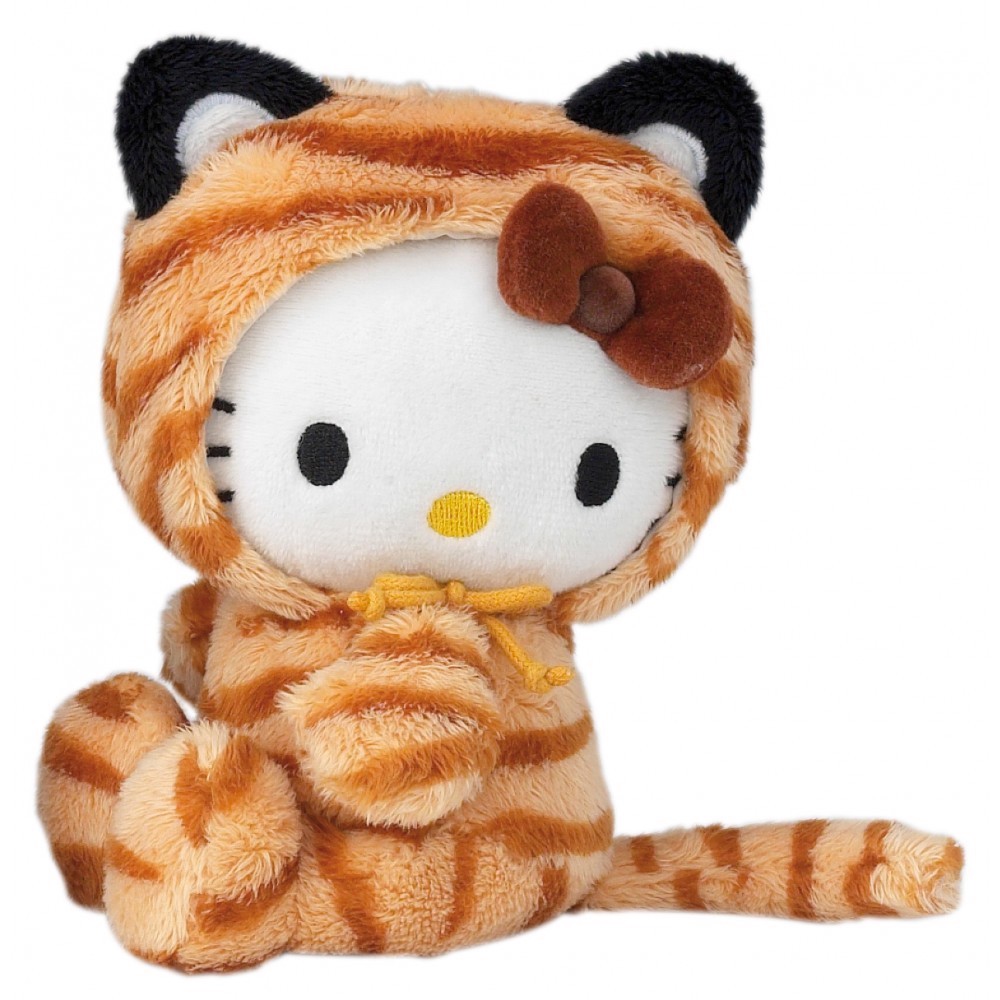 fluffy hello kitty plush