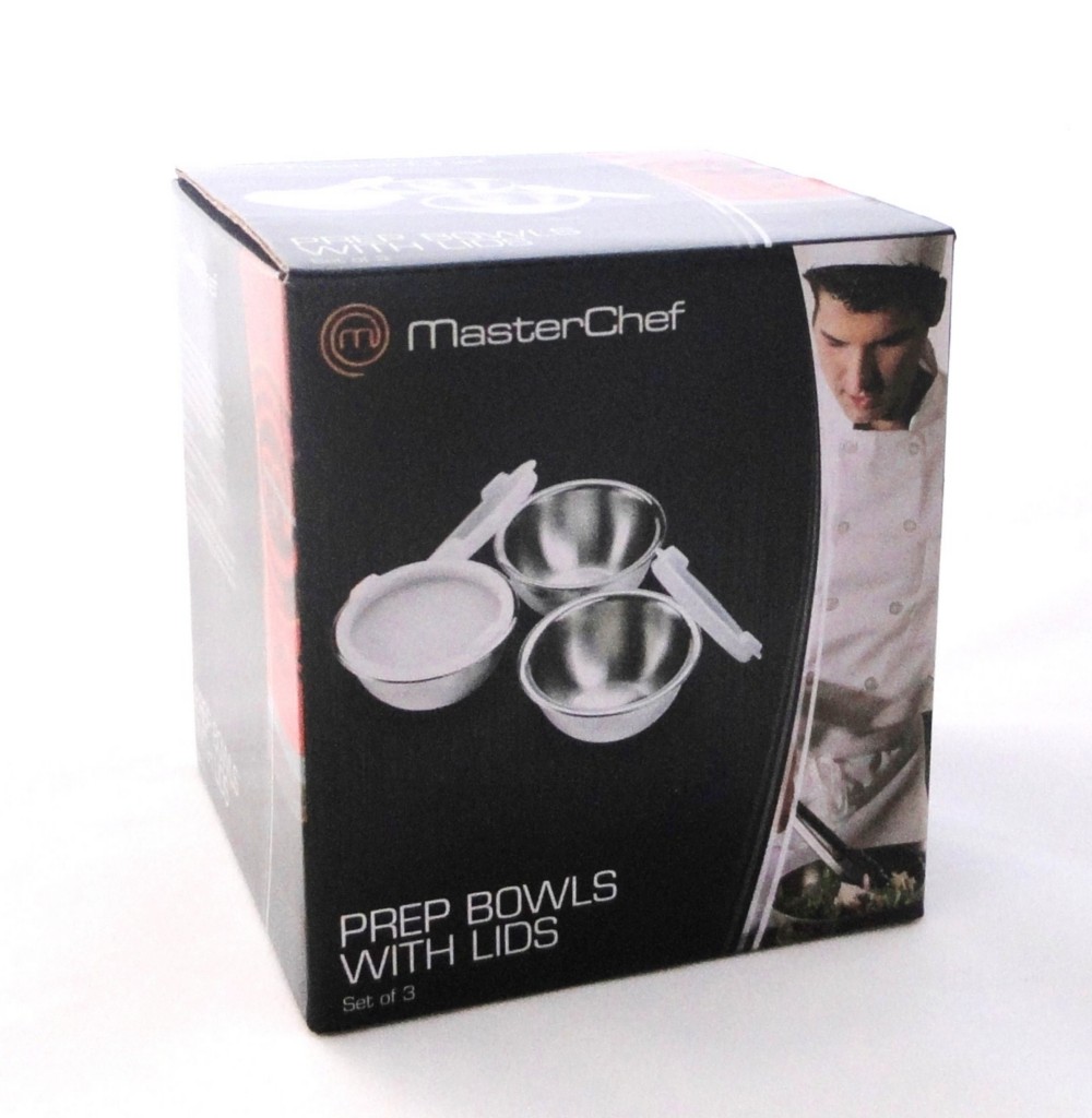 MasterChef Prep Mixing Bowls with Lids Stainless 3 Set eBay