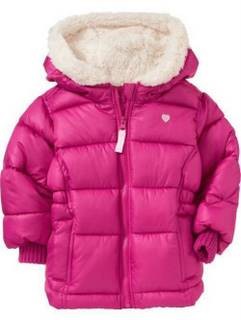 New Frost Free Old Navy Winter Pink Hooded Coat Jacket Toddler