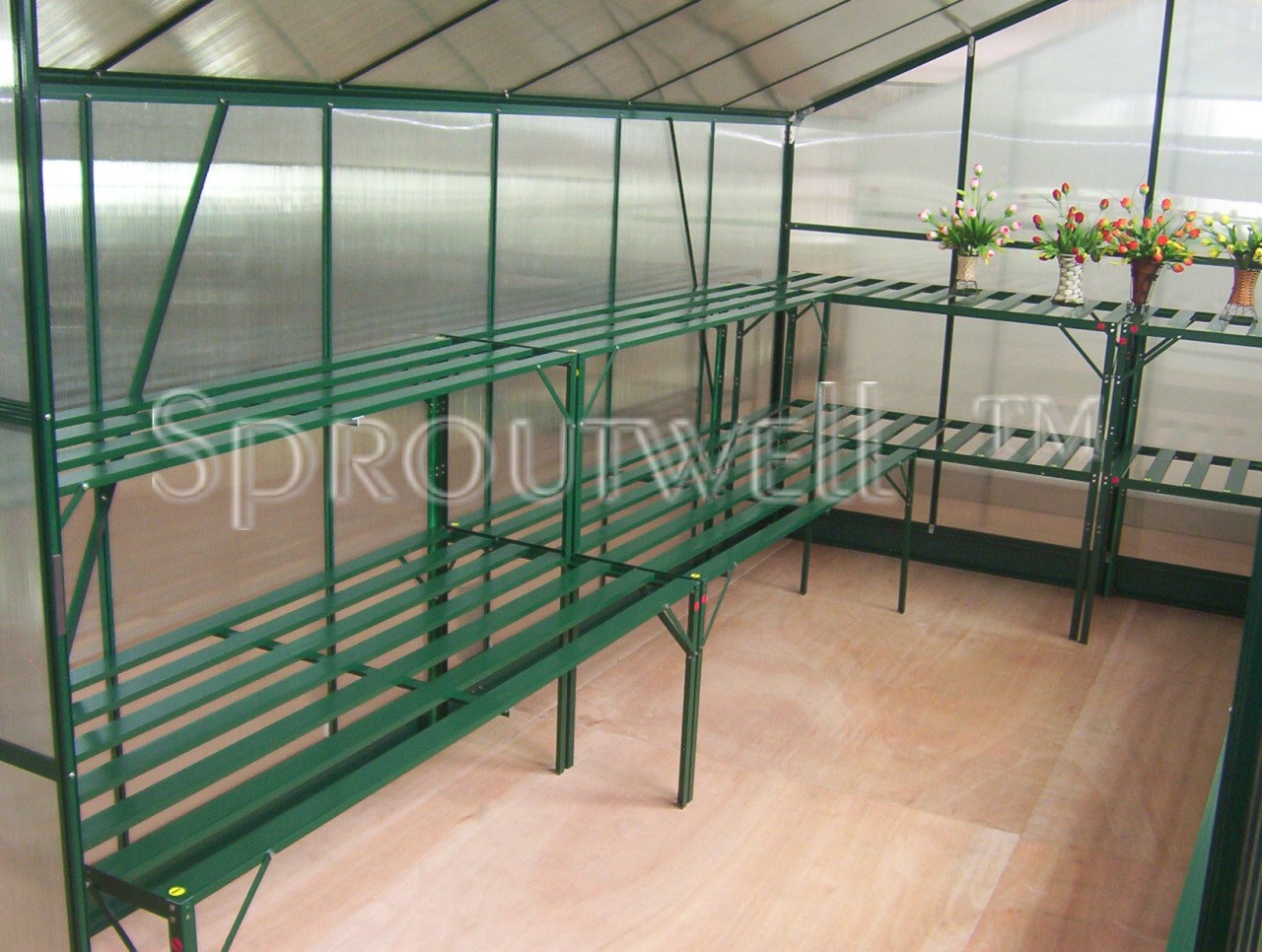 PLANT STAND GREENHOUSE GREEN HOUSE HOTHOUSE STAGING ALUMINIUM SHELVING