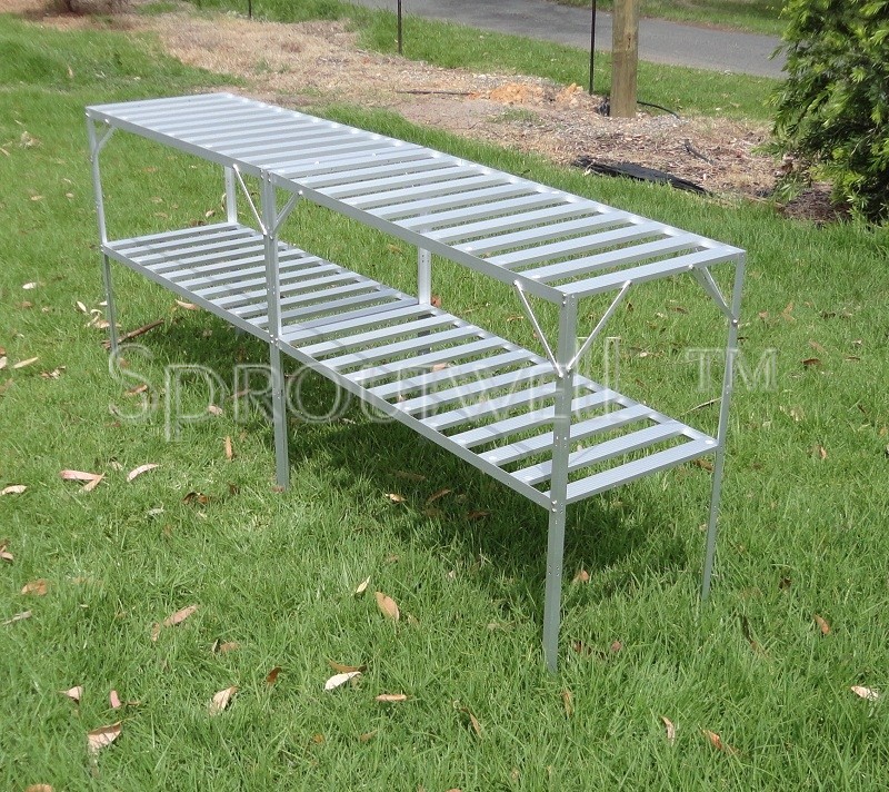 PLANT STAND GREENHOUSE GREEN HOUSE HOTHOUSE STAGING ALUMINIUM SHELVING