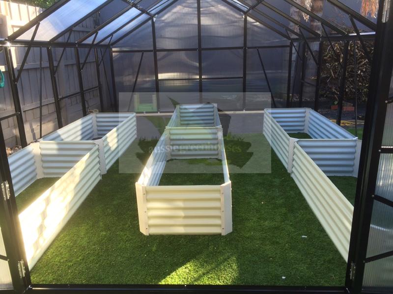 CREAM GREENHOUSE INSTANT VEGGIE HERB RAISED PLANTER BOX GARDEN BED- 45H