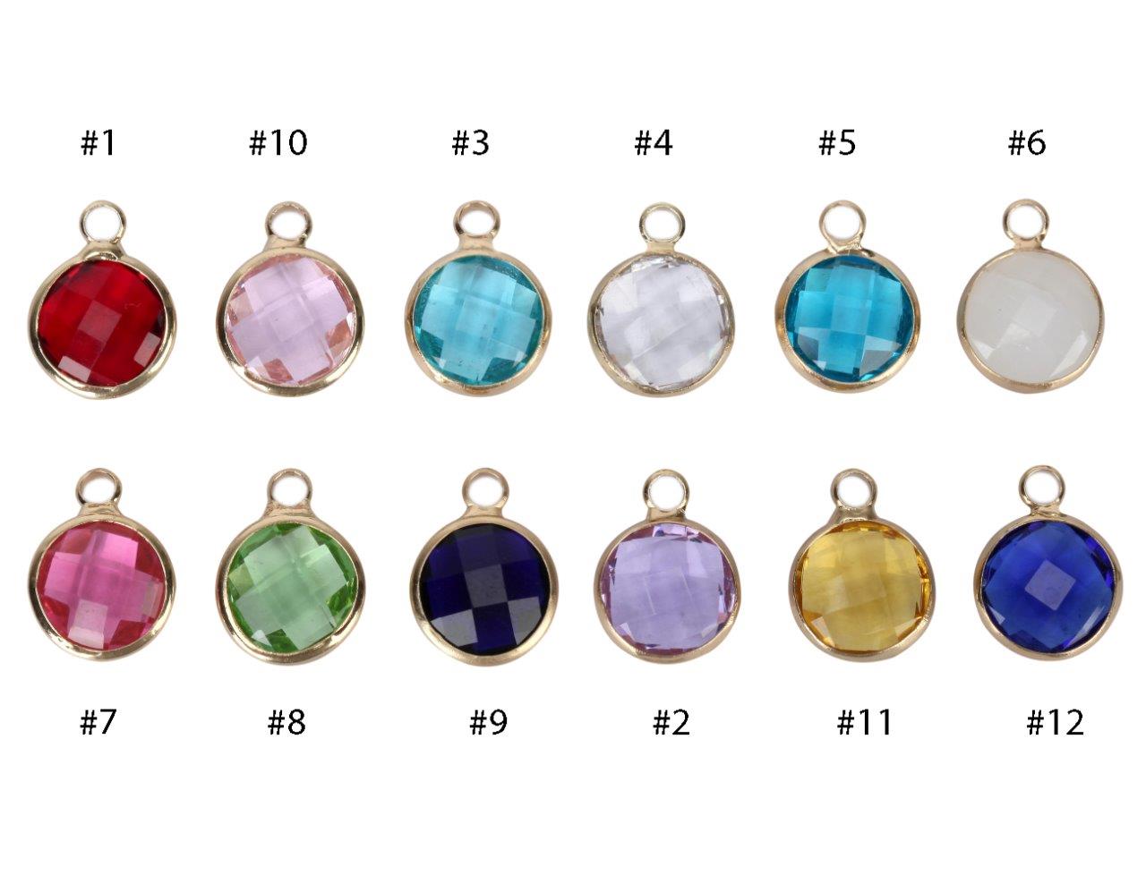 Pick 1 Set Mixed Birthstone Charms 6mm 8mm 10mm Austrian Crystal 12