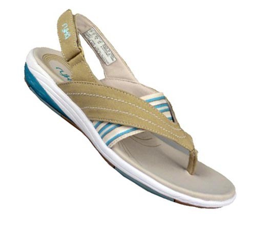 Tensile slingback Slingback Sky  thong Womens Sandals eBay   Canvas Tan Ryka Blue Thong sandals